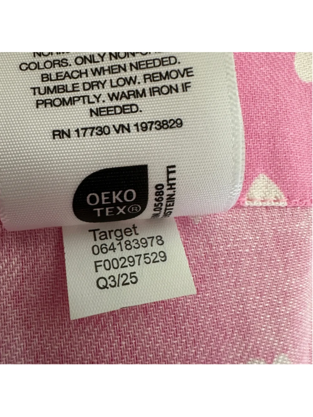 Room Essentials Shower Curtain Pink White Hearts Oeko-Tex Bathroom Decor